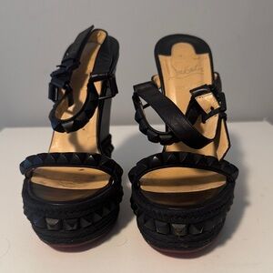Christian Louboutin Black Studded Heels